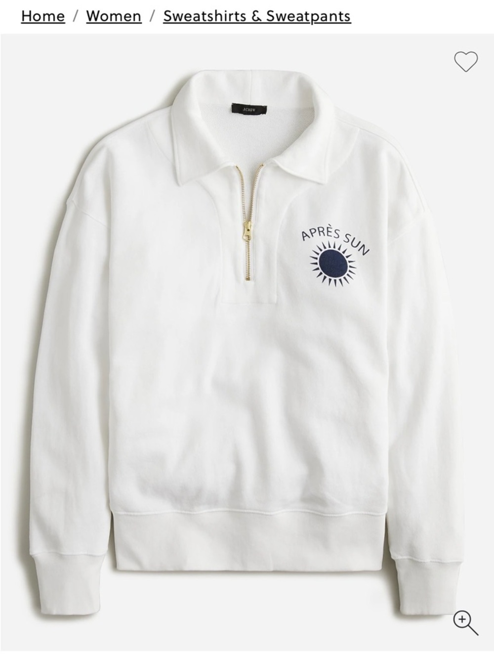 Jcrew Half-Zip Pullover 'Après Sun'